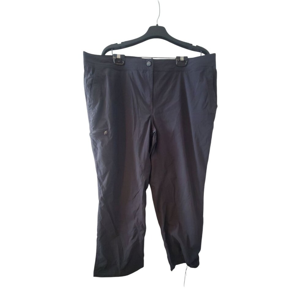 LL Bean Comfort Trail pants womens 18 petite nylon Granite hiking full length